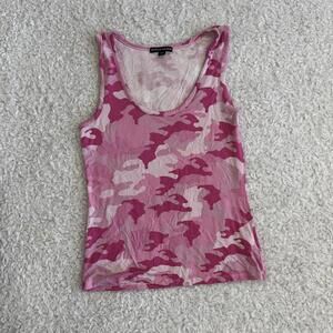 Boston Proper Women’s “La Rose” Pink Camouflage Scoop Neck Tank Top (Size S)